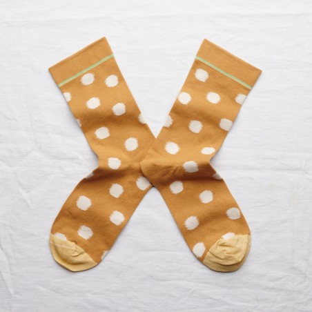 Sock Polka Dot Ochre